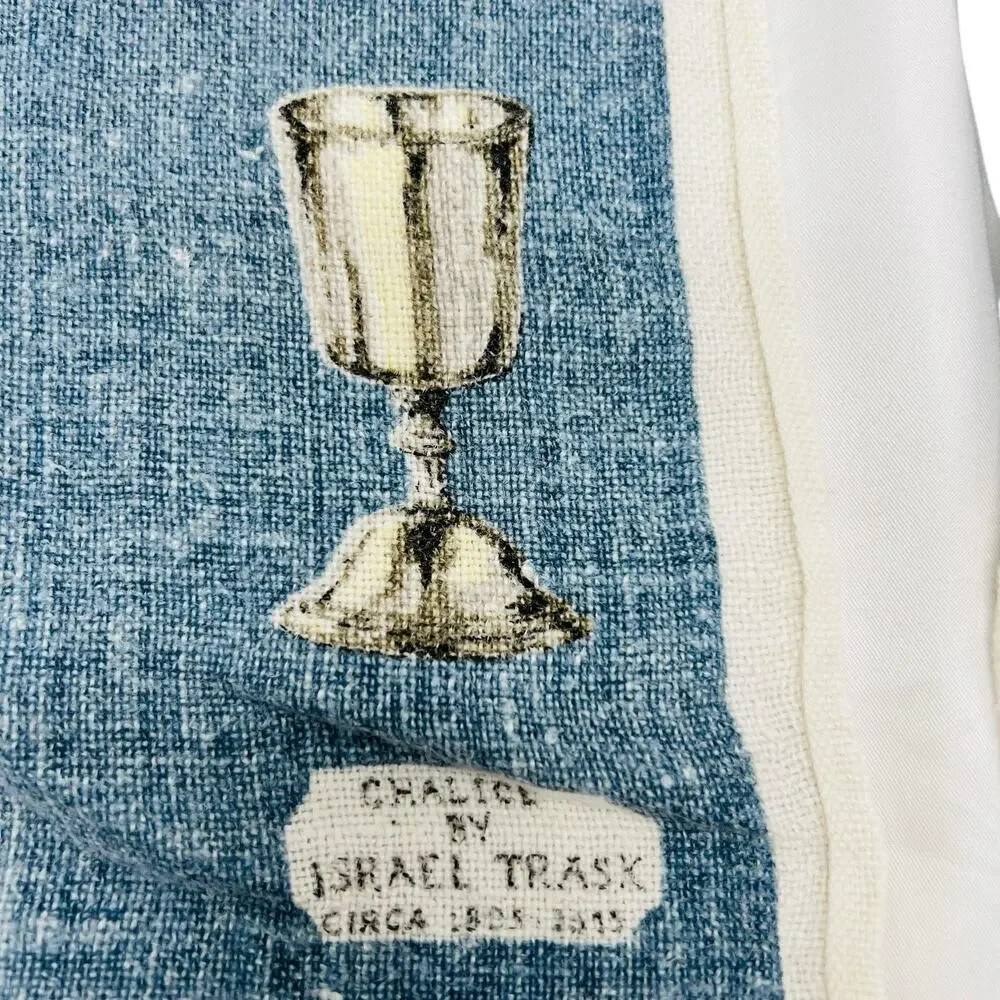 Kay‎ Dee VTG 1950s MCM Hand Printed Linen Tea Towel Set American Pewter Kitchen
